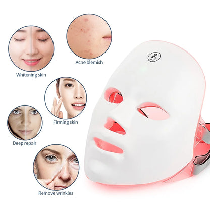 LED Beauty Mask with 7 Colors for Tightening & Glow