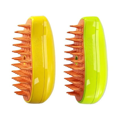 3-in-1 Electric Steamy Pet Brush – Steam, Massage & Deshedding Comb