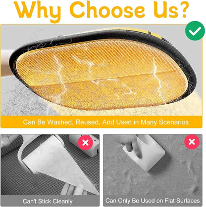 Pet Hair Remover Glove – Double-Sided Deshedding Brush for Dogs & Cats