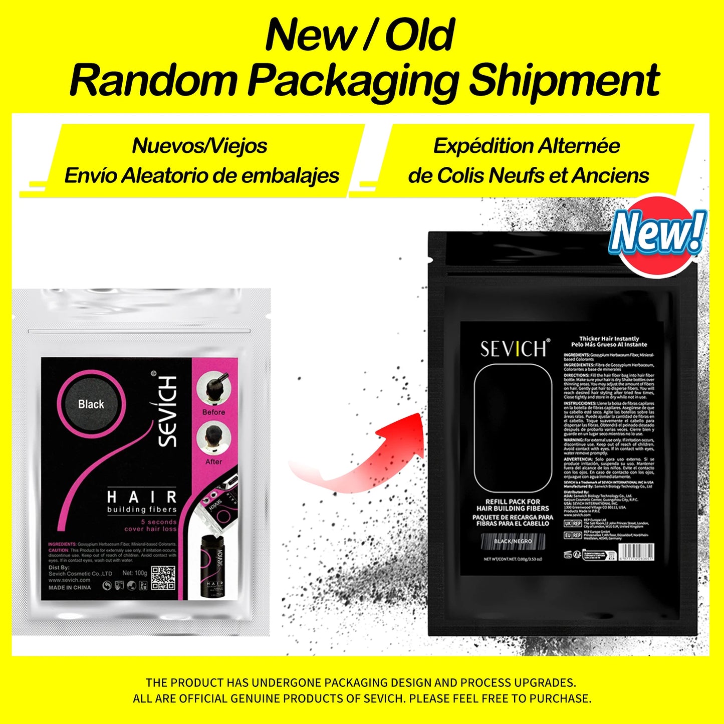 SEVICH Hair Building Fibers for Fast Volume and Coverage