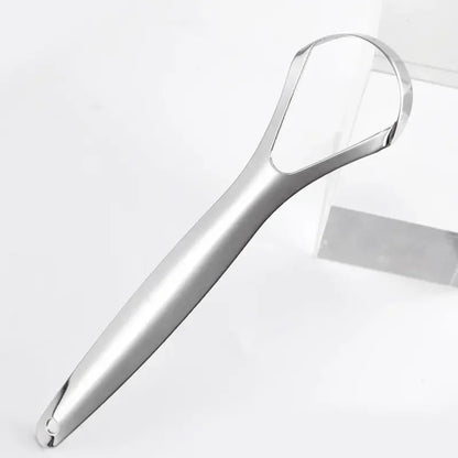 Non-Slip Stainless Steel Tongue Scraper for Fresh Breath