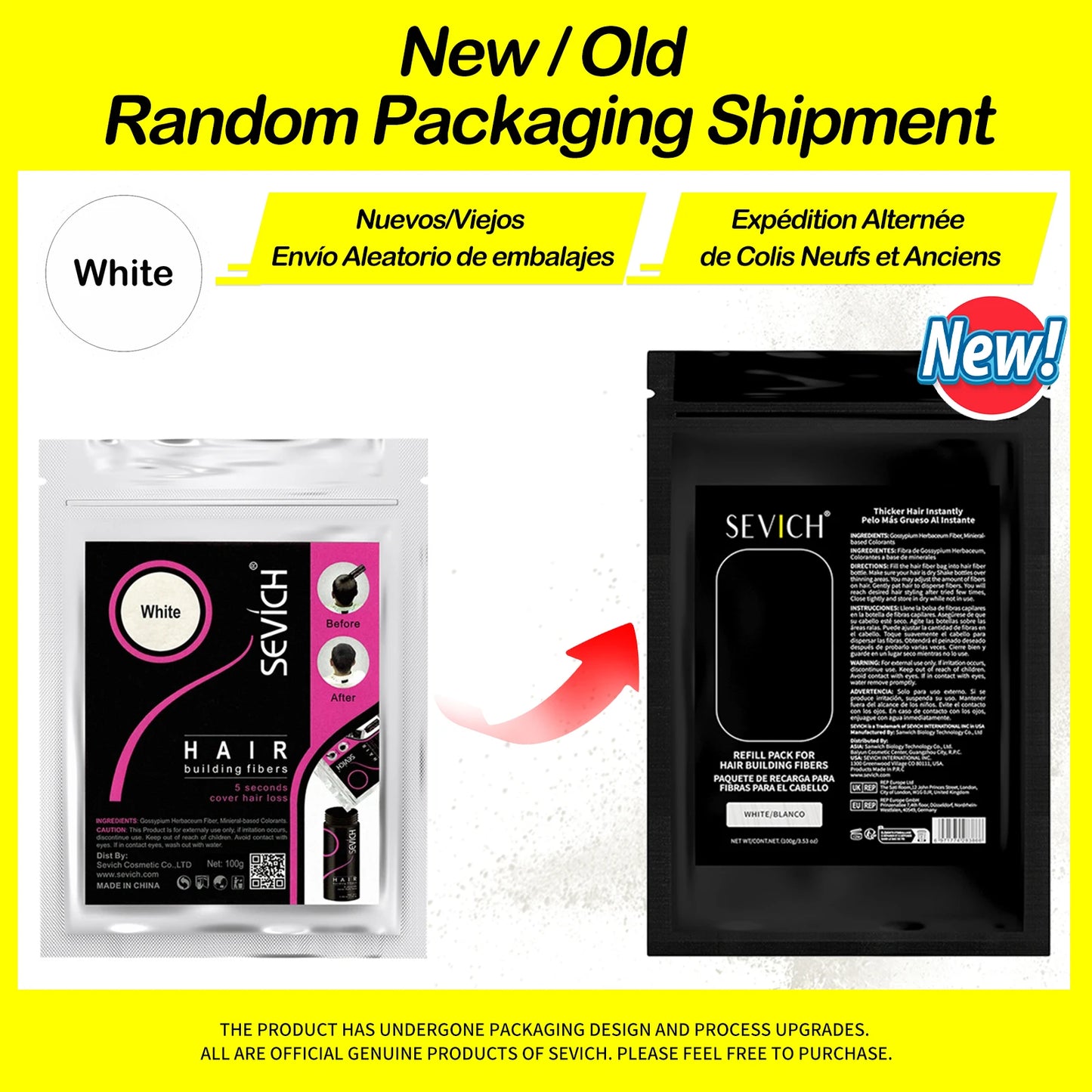 SEVICH Hair Building Fibers for Fast Volume and Coverage