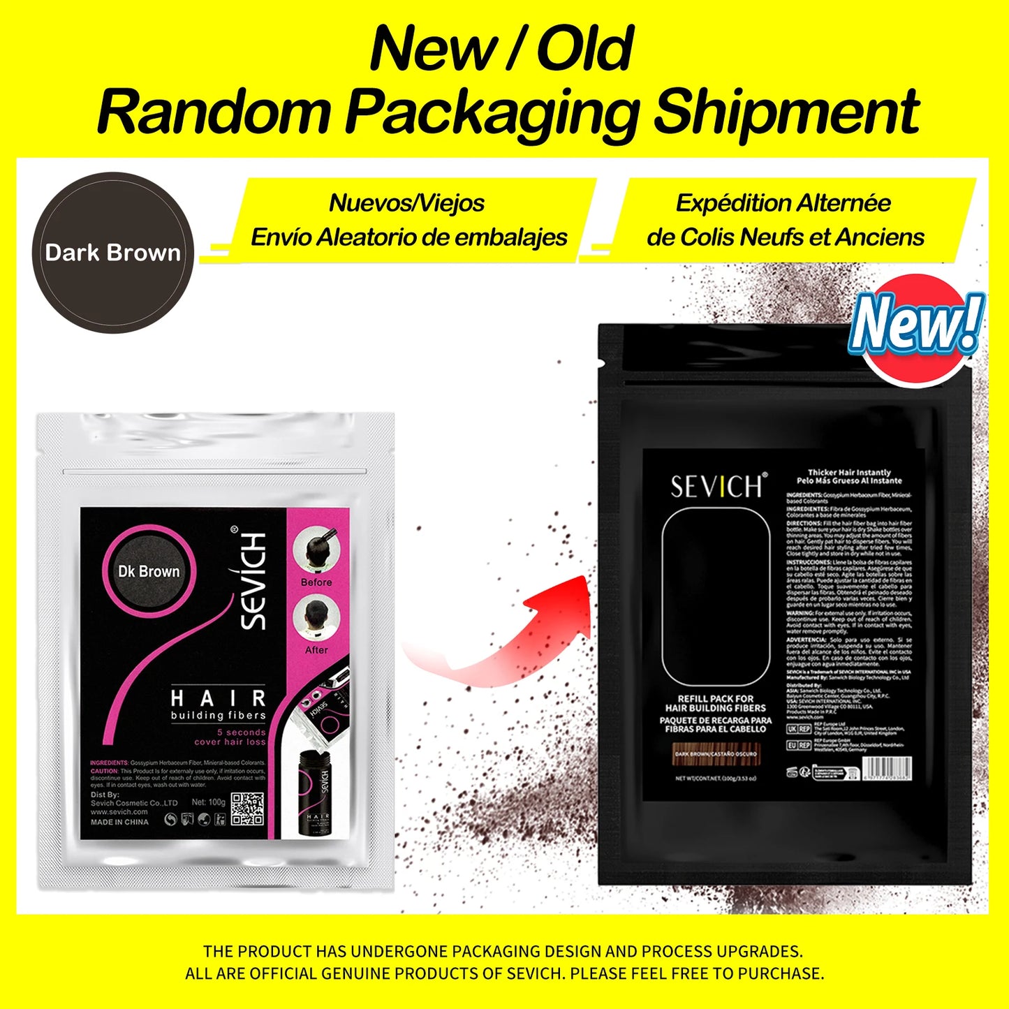 SEVICH Hair Building Fibers for Fast Volume and Coverage