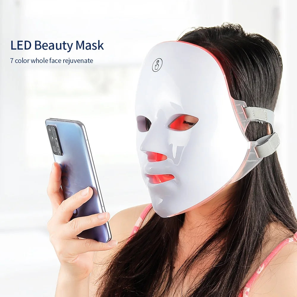 LED Beauty Mask with 7 Colors for Tightening & Glow