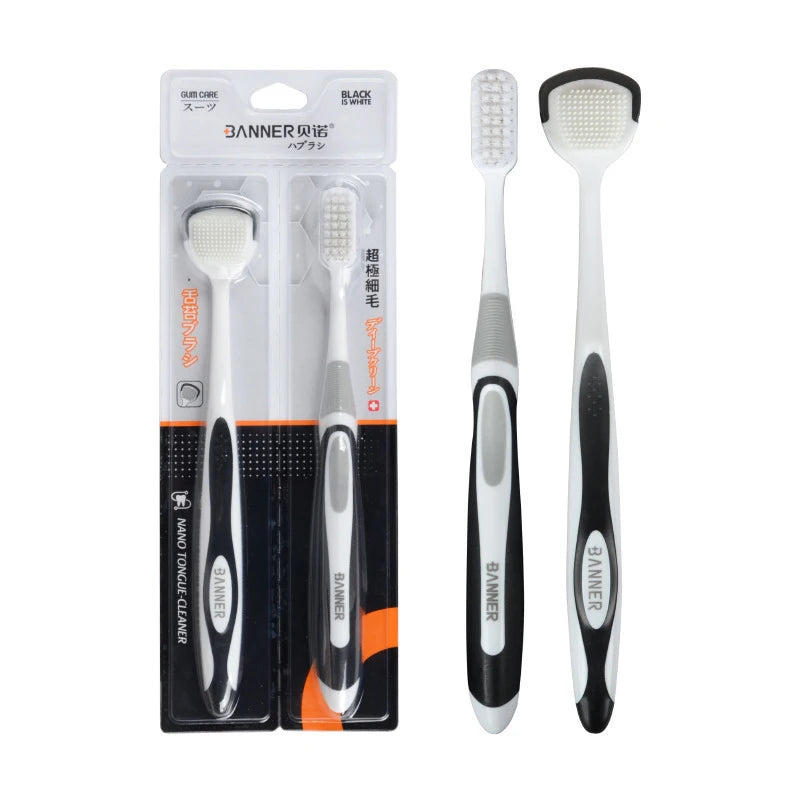 Dual-Use Tongue Scraper & Oral Cleaner – Fresh Breath Tool