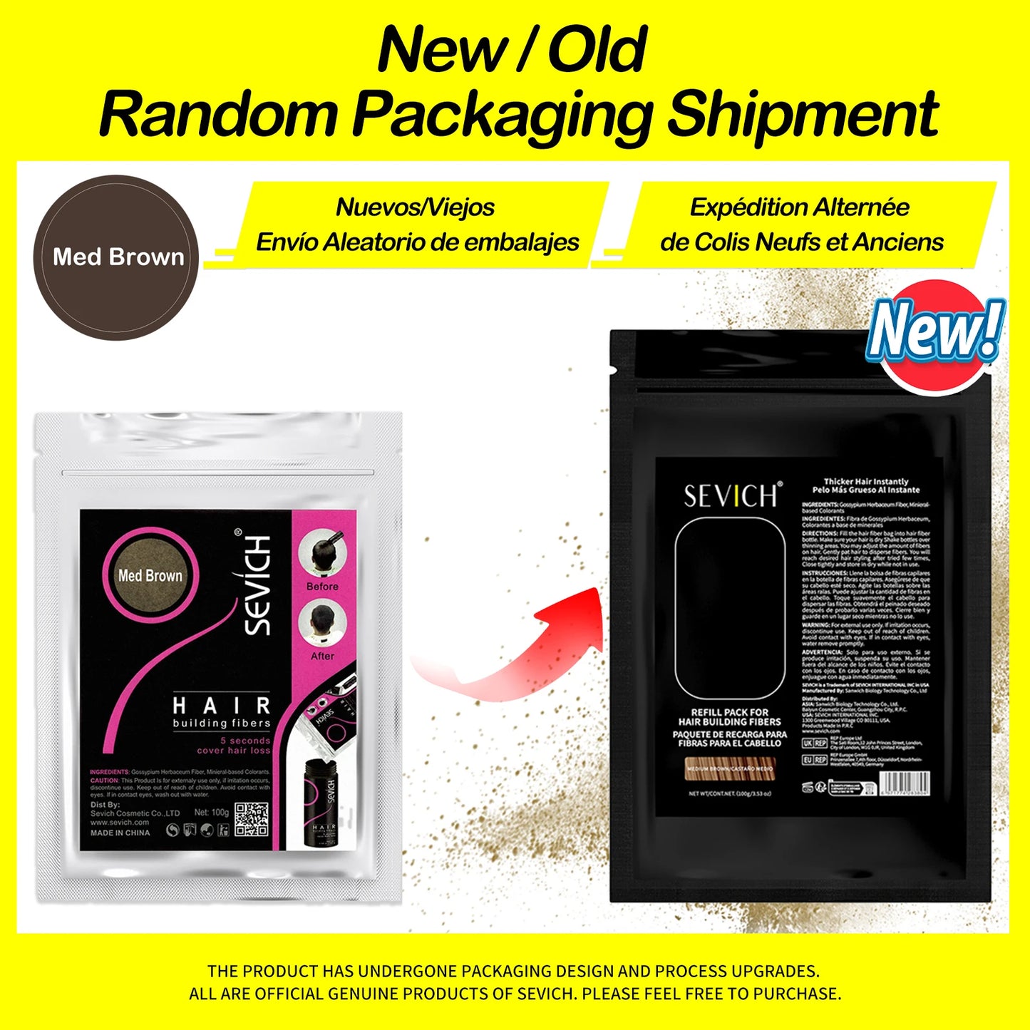 SEVICH Hair Building Fibers for Fast Volume and Coverage