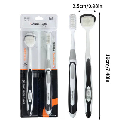 Dual-Use Tongue Scraper & Oral Cleaner – Fresh Breath Tool
