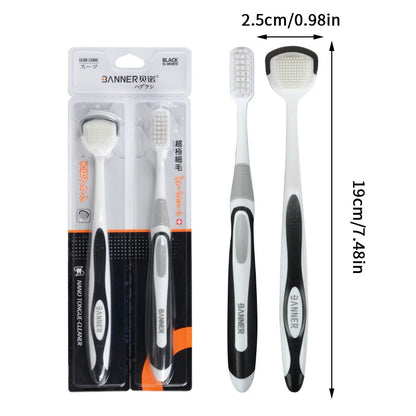 Dual-Use Tongue Scraper & Oral Cleaner – Fresh Breath Tool