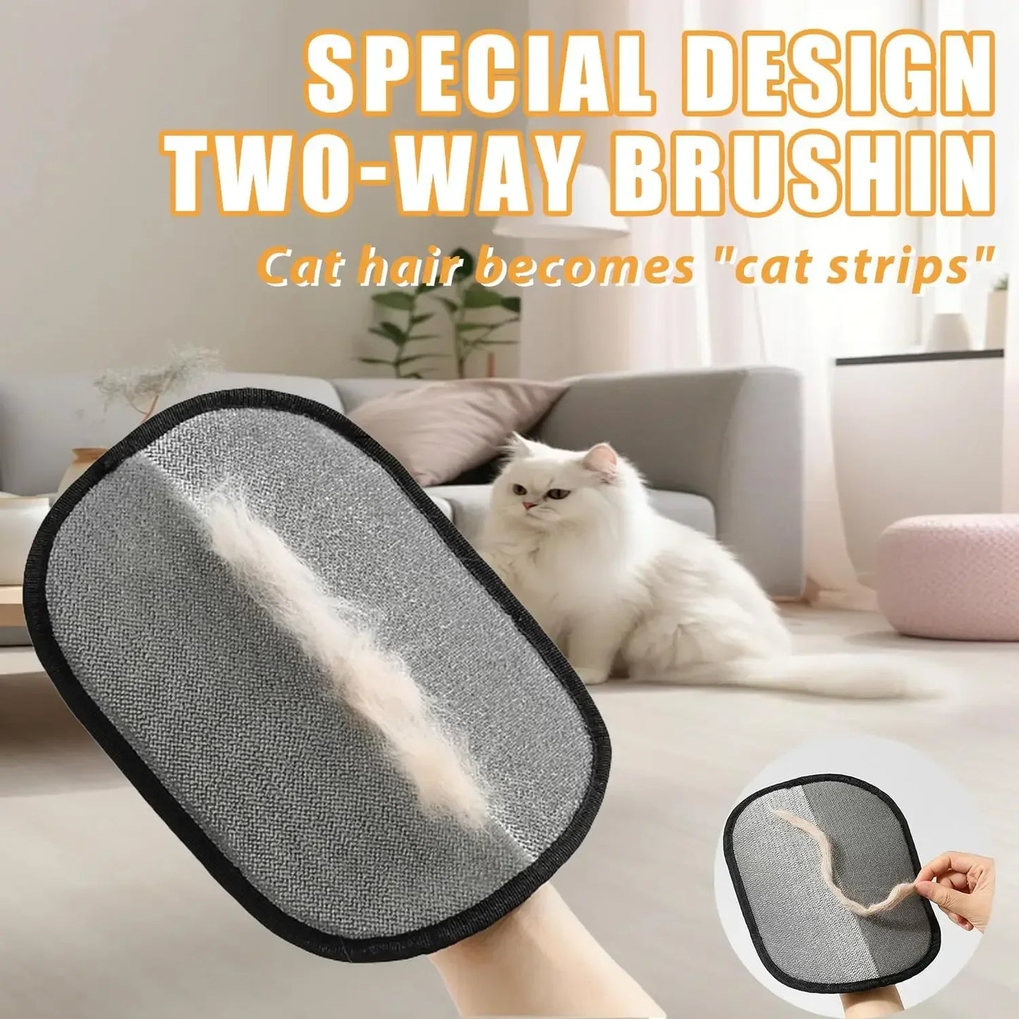 Pet Hair Remover Glove – Double-Sided Deshedding Brush for Dogs & Cats