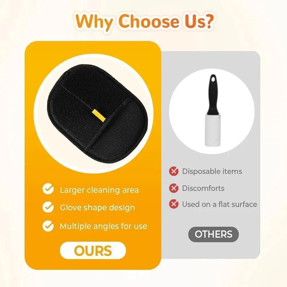 Pet Hair Remover Glove – Double-Sided Deshedding Brush for Dogs & Cats